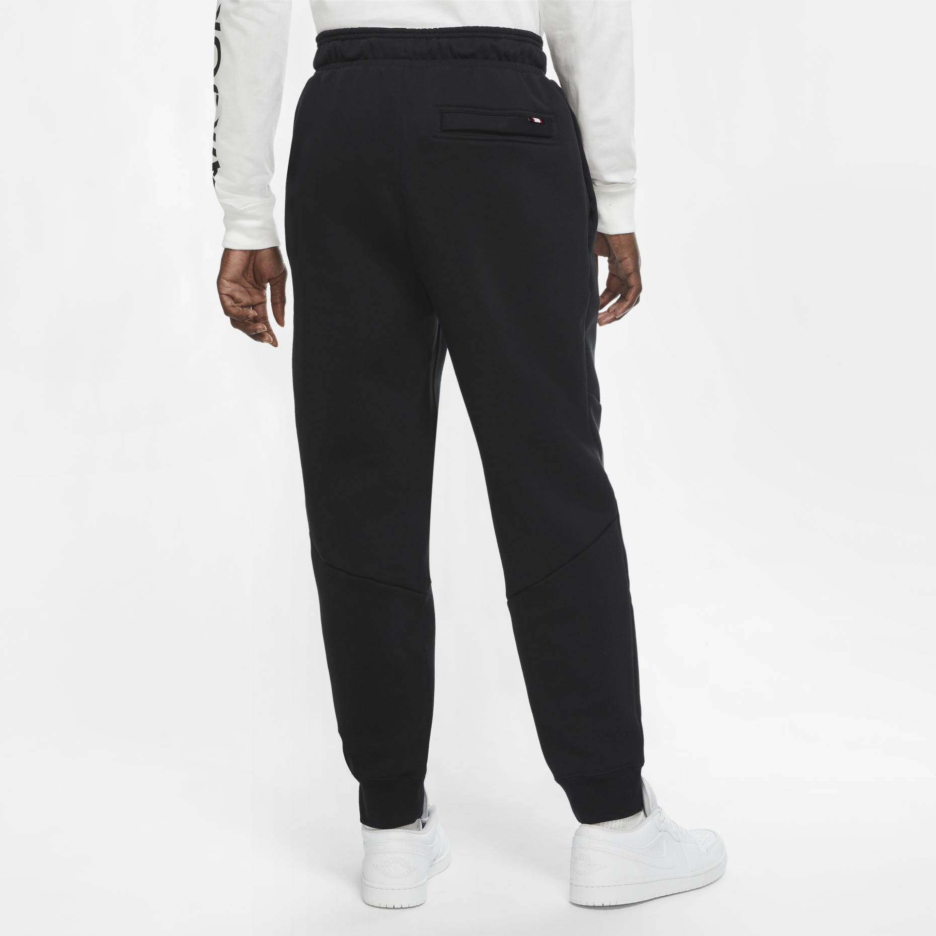 Air Jordan Flight Fleece logo Athleisure Casual Sports Long Pants Black CV6149-010