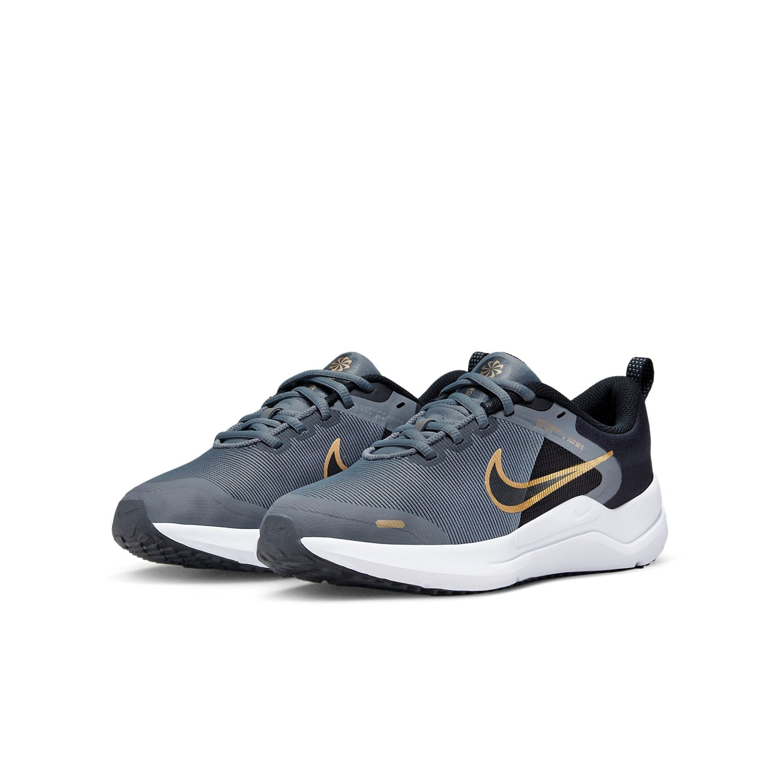 (GS) Nike Downshifter 12 'Cool Grey Metallic Gold' DM4194-005