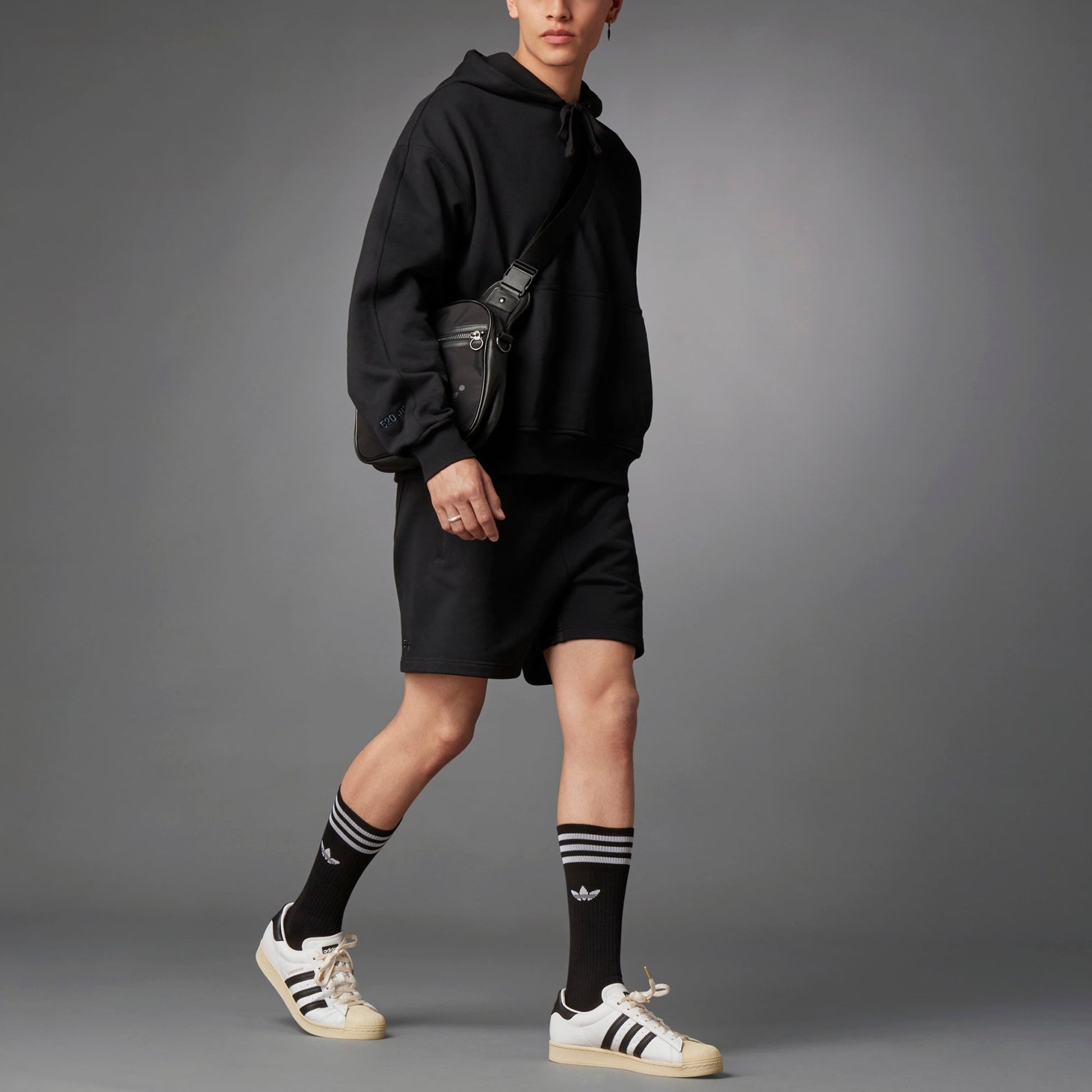 adidas originals Blue Version Series Cotton hooded Pullover Sports Black H23139