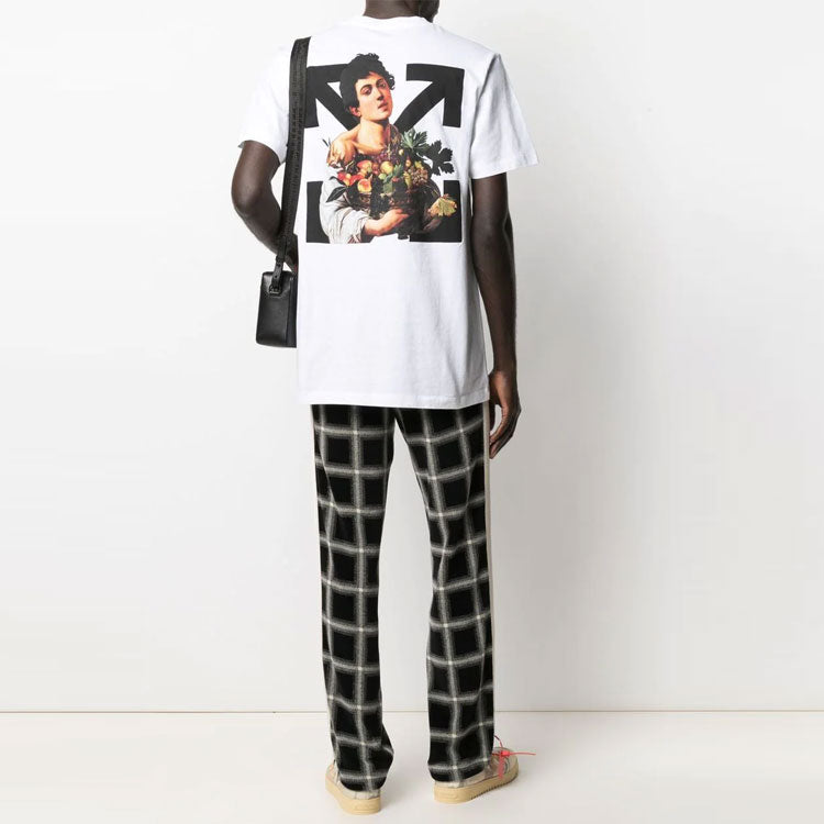Off-White Caravaggio Boy Slim Tee 'White/Black' OMAA027S21JER0110110
