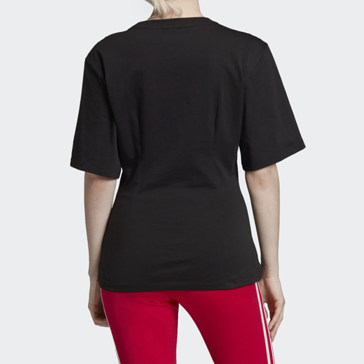 (WMNS) adidas originals Round Neck Short Sleeve Black EC0932