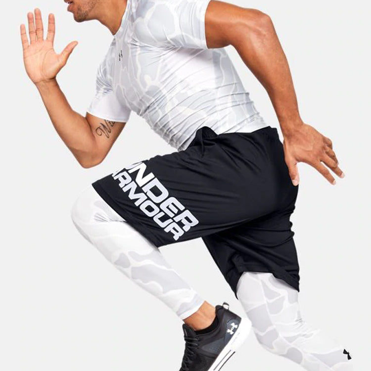 Under Armour Tech Wordmark Sports Shorts 'Black White' 1351653-001
