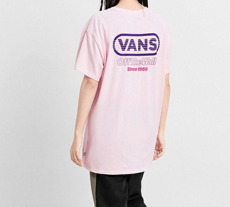 Vans SS20 Alphabet Printing Round Neck Short Sleeve Pink VN0A4BRNSYC
