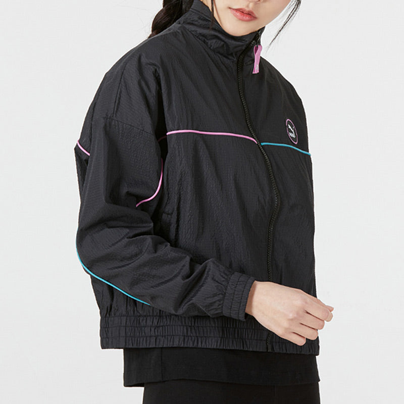 (WMNS) PUMA Logo Track Jacket 'Black' 535184-01