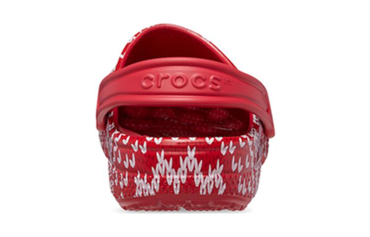 (GS) Crocs Classic Holiday Sweater Clogs 'Red White' 209221-90H