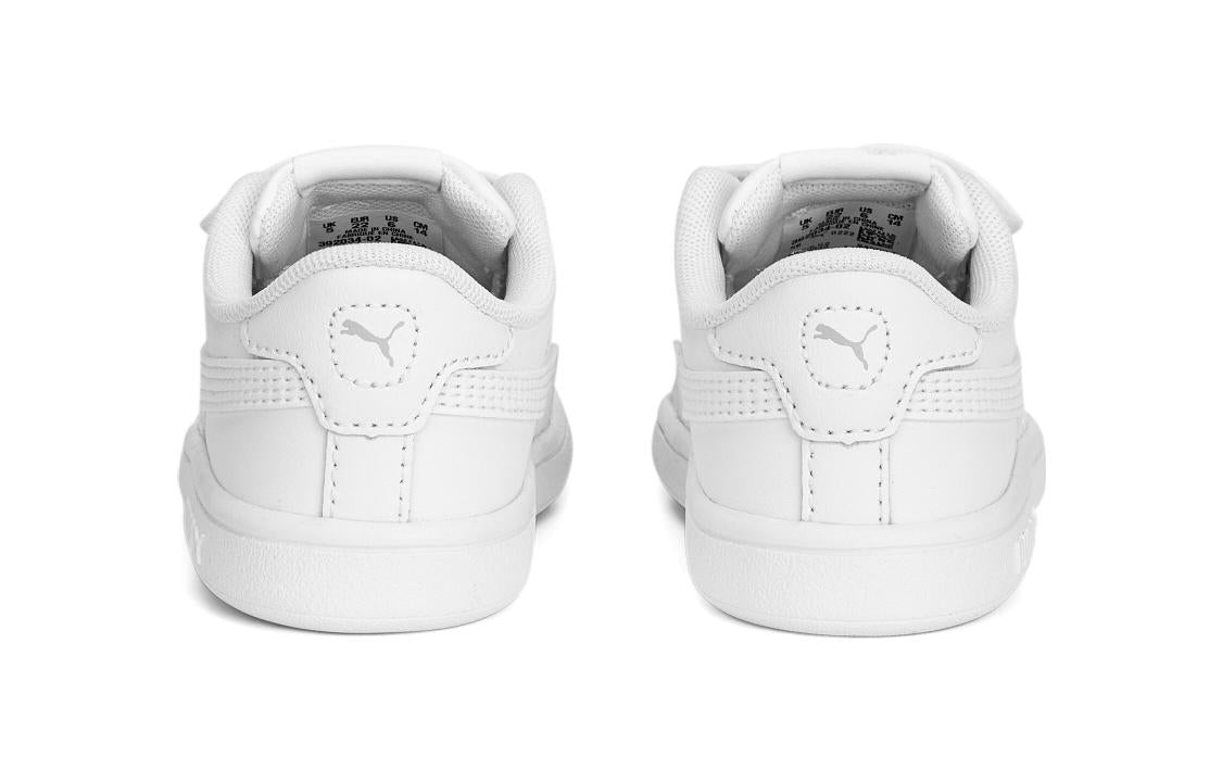 (TD) PUMA Smash 3.0 Leather Velcro 'White Cool Light Grey' 392034-02