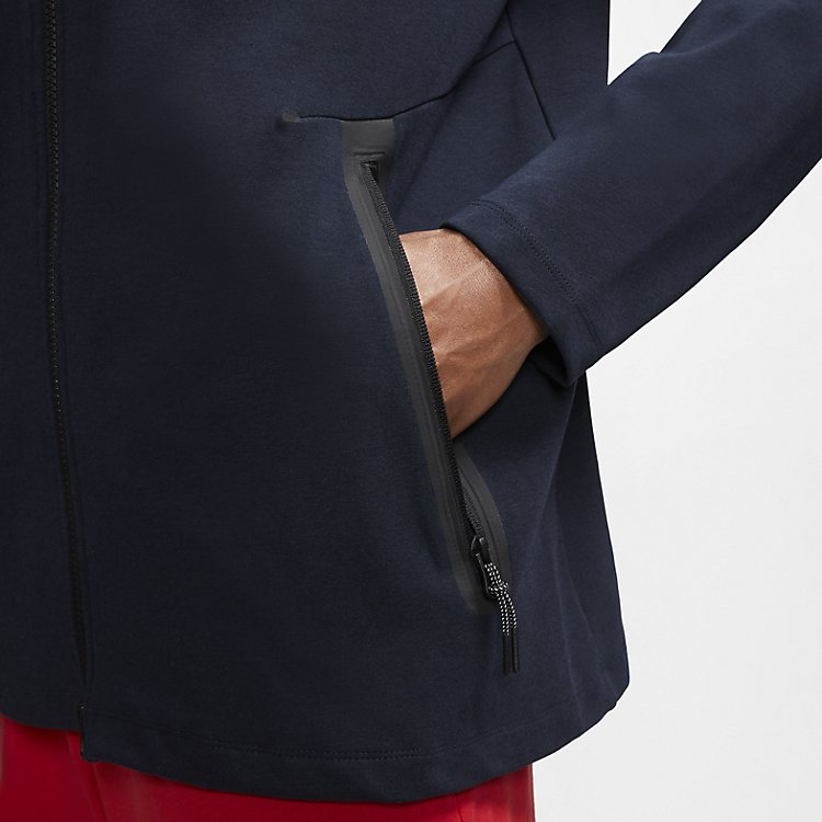 Nike FFF Tech Pack Full Zip Hoodie 'Dark Obsidian' CI8379-475