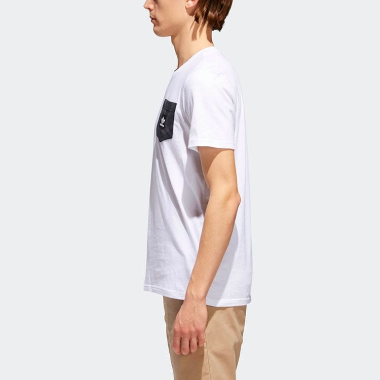 adidas originals Warp Pckt Tee Pocket Sports Round Neck Short Sleeve White CF3107
