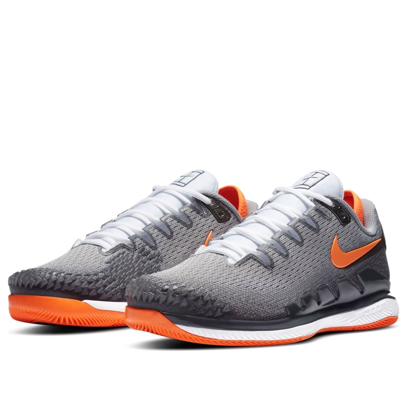 Nike Court Air Zoom Vapor X Knit HC 'Metallic Dark Grey Total Orange' AR0496-005