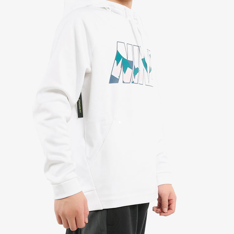 Nike logo Printing Fleece Lined Stay Warm Sports Pullover Drawstring White CK0914-100