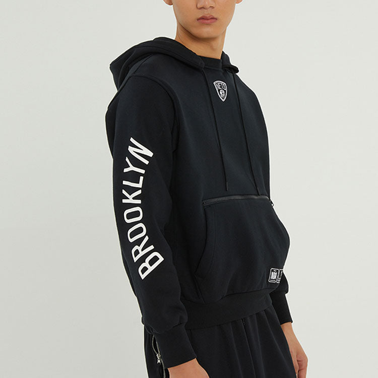 Men's Nike Brooklyn Nets Casual Sports Fleece Pullover Black DH9444-010
