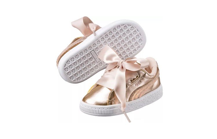 (PS) PUMA Basket Heart Lunar Lux Little 'Creamed Tan' 365994-02