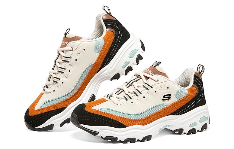 Skechers D'lites 1.0 Sneakers 'White Black Orange' 237153-BKMT