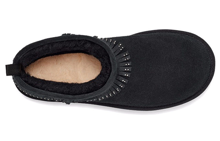 (WMNS) UGG Ultra Mini Fringe Bling 'Black' 1121576-BLK