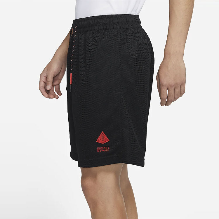 Nike Solid Color Drawstring Casual Sports Breathable Shorts Black DA6703-010