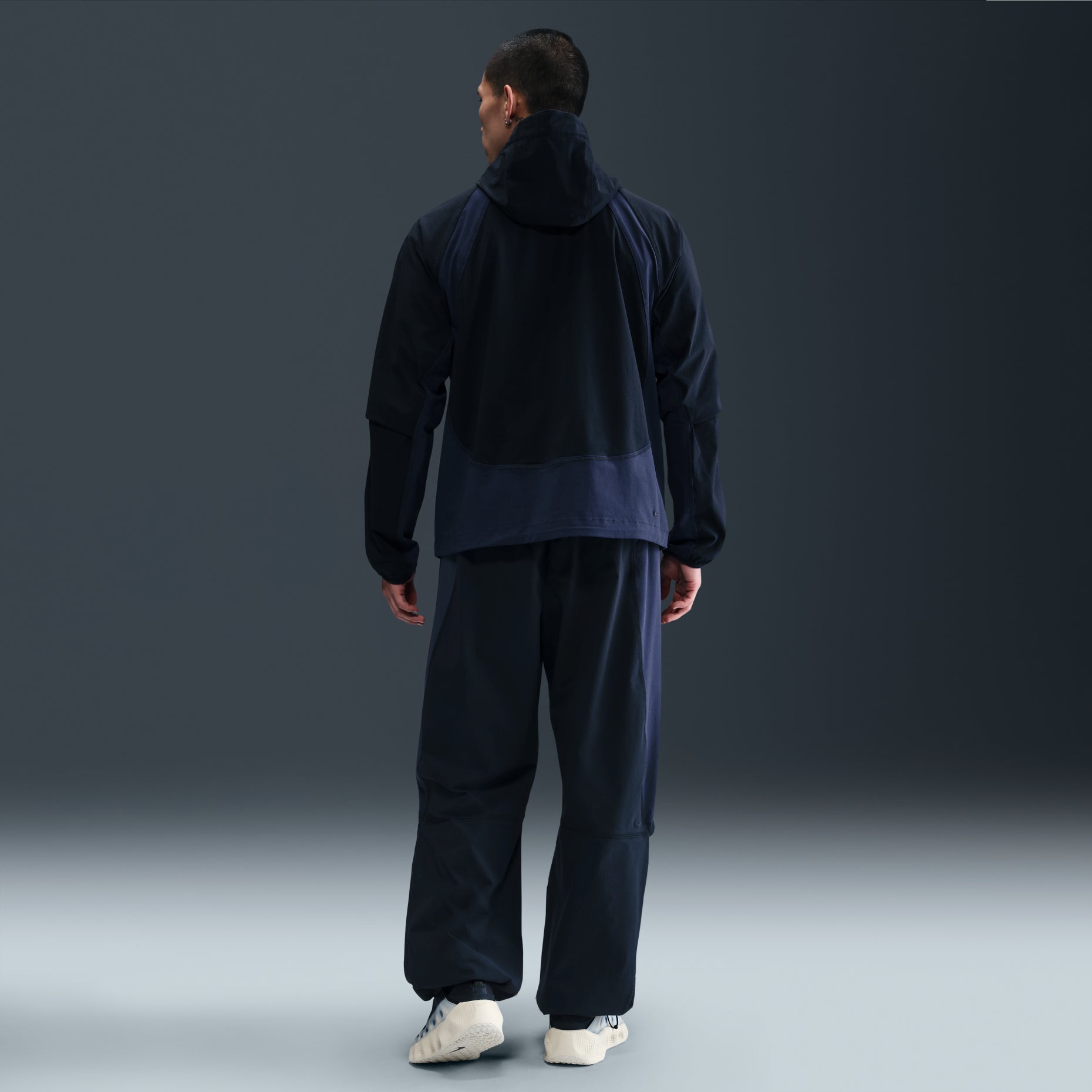 Nike Tech Woven Color-Block Loose Jacket 'Black Obsidian' IH8462-010