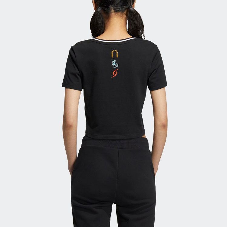 (WMNS) adidas Neo Basketball T-Shirts 'Black' HM1987
