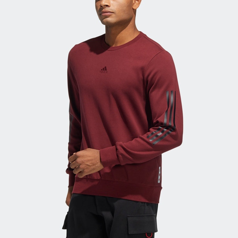 Men's adidas Cny Gfx Crew2 Pullover Sports Dark Red HC0265