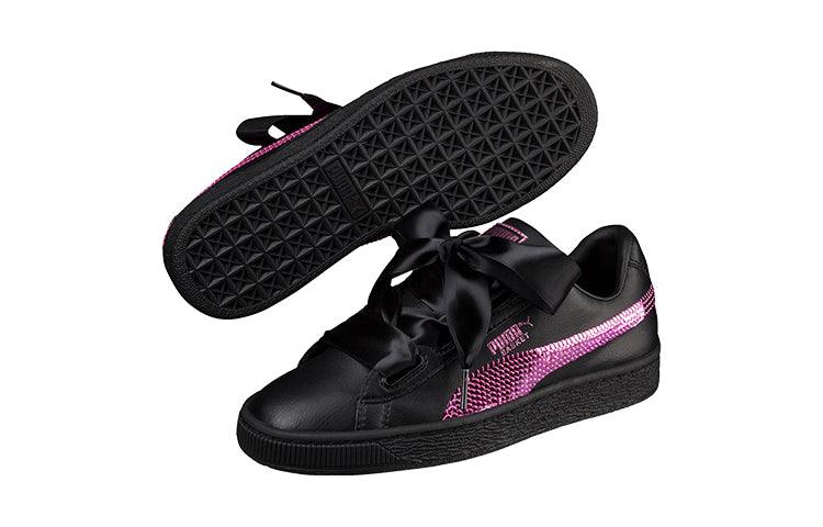 PUMA Basket Heart Bling K Shoes Black/Purple 366847-01