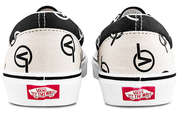 Vans Era Full Print Retro Casual Skate Shoes Unisex Black Beige 'Black White' VN0A4BV417H