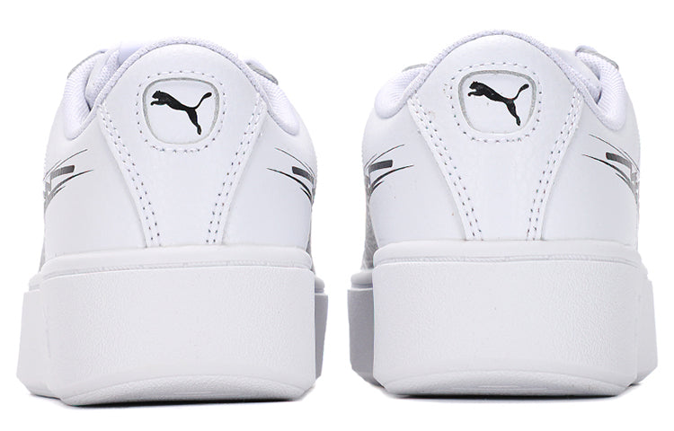 (WMNS) PUMA Vikky Stacked L Sketch Sneakers White/Black 385549-01