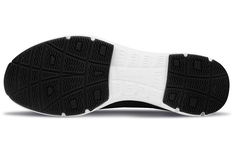 (WMNS) Skechers Modern Comfort Slip-on Shoes 'Black White' 49481-BLK