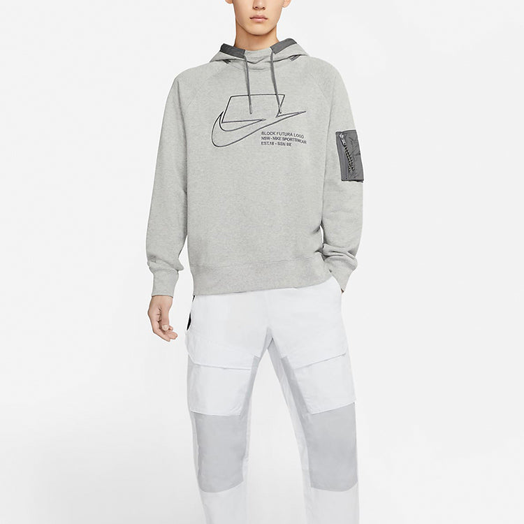 Nike Sportswear logo Printing Woven Pullover dark grey Gray CU3798-050