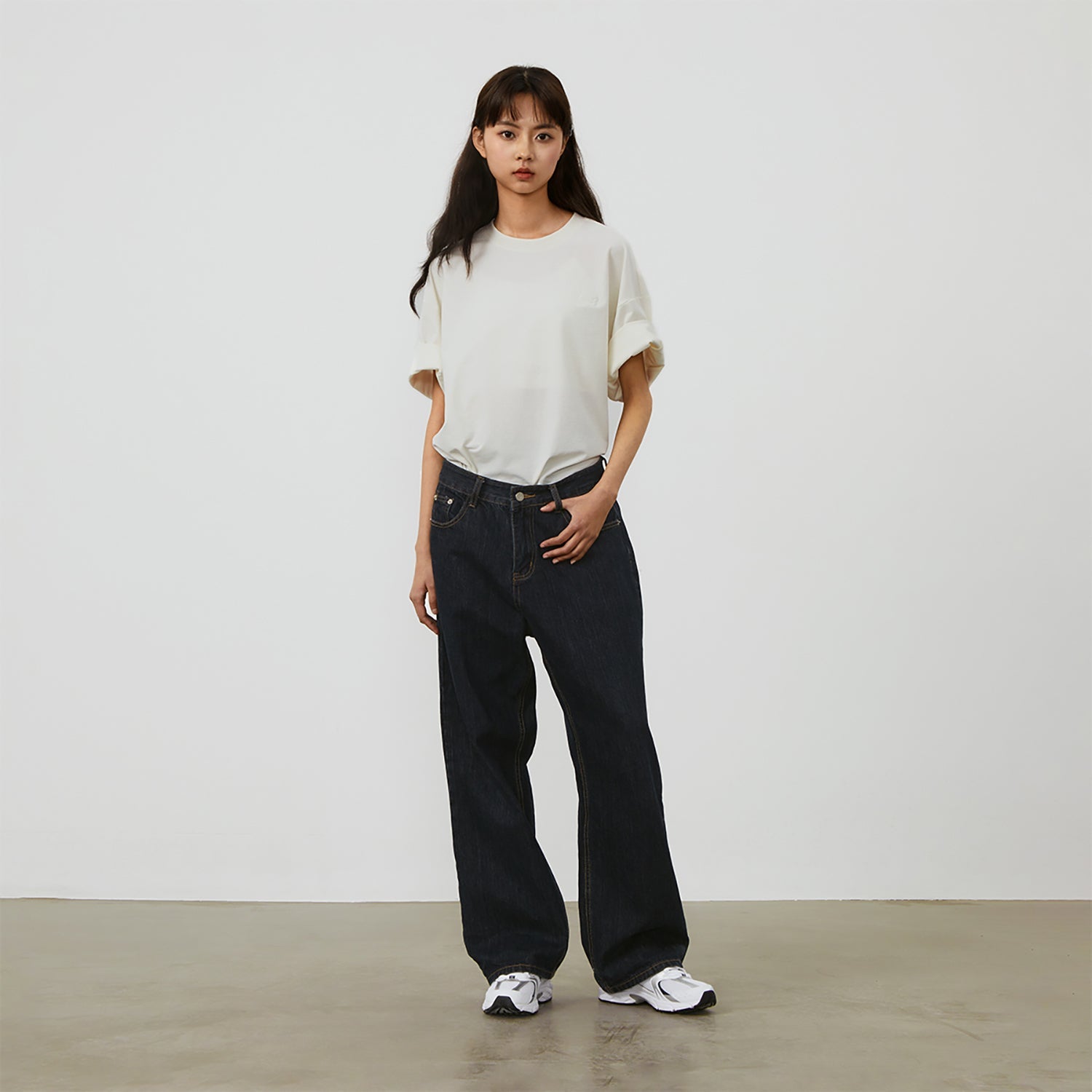 New Balance Linear Heritage Brushed Back Jersey Oversized T-Shirt Asia Sizing 'White' AMT42335-CIC