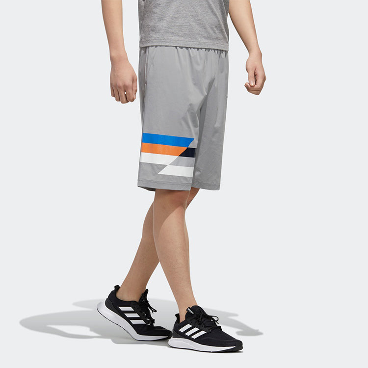 adidas neo Stripe Casual Sports Shorts Gray FP7347