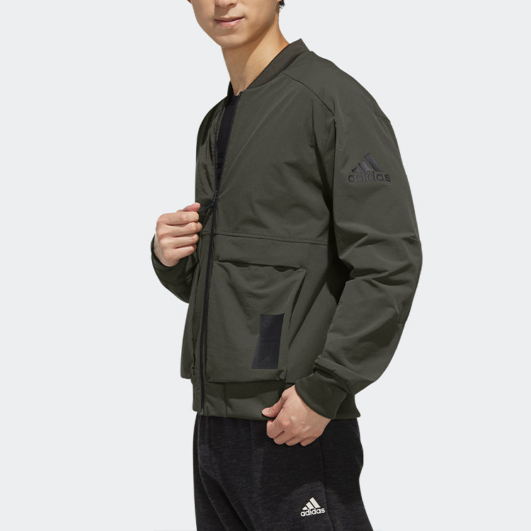 adidas O1 Jkt Bomb Pocket aviator Jacket Brown Green EH3749