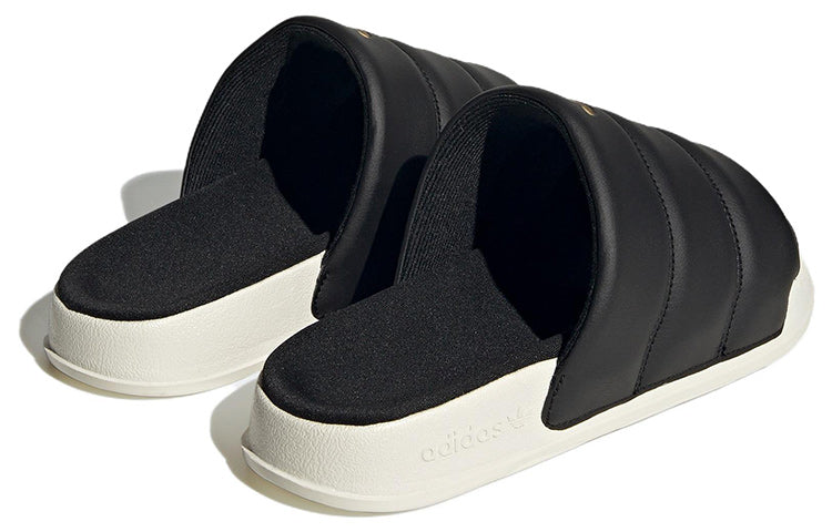 (WMNS) adidas Adilette Essential Slides 'Black Off White' FZ6162