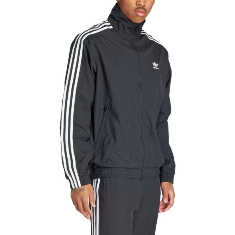 adidas Adicolor Woven Firebird Track Top Asia Sizing 'Black' IT2491