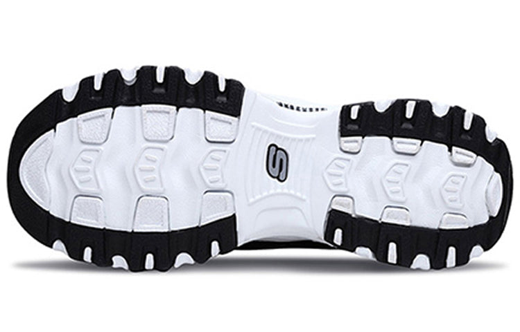 (WMNS) Skechers D'Lites Low-Top Sneakers Black/White 11916-BKW