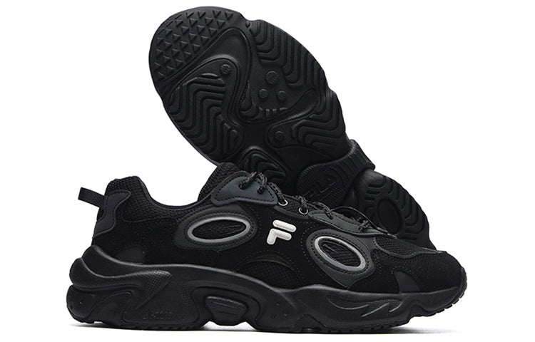 (WMNS) FILA FUSION Raccoon Sneakers 'Black' T12M217314FBK