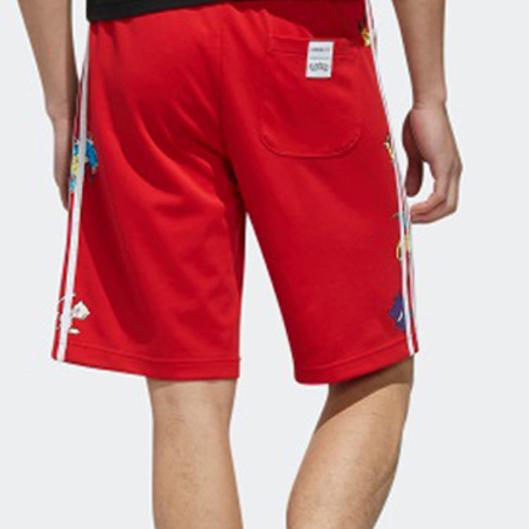 adidas neo X POKMON Crossover Series Pikachu Printing Shorts Red FM0323