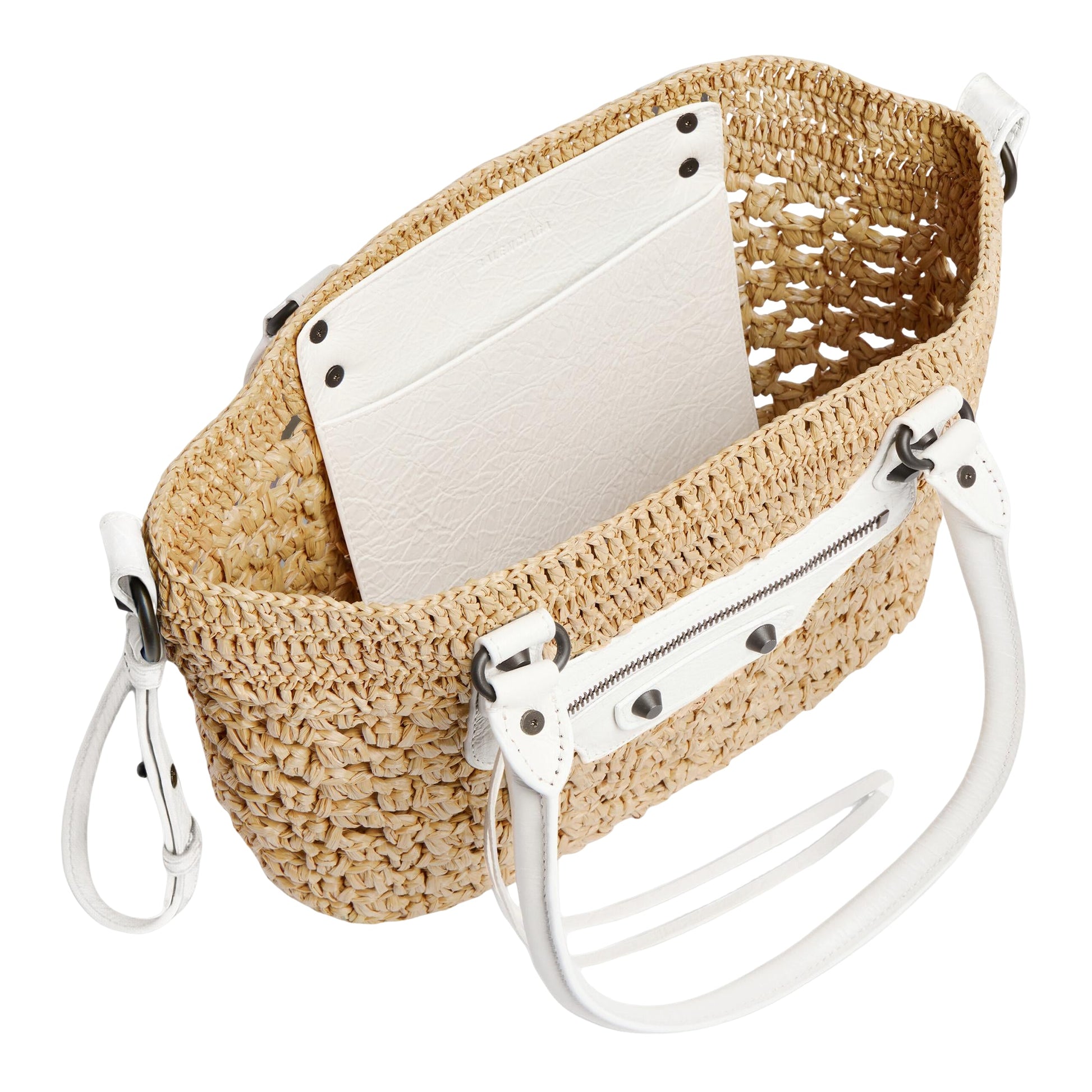 (WMNS) Balenciaga Le City Basket Small 'Natural Optic White' 8665002ACGC9291