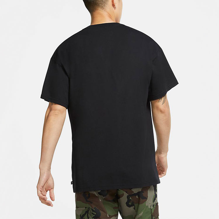 Nike SB Skateboard Casual Sports Skateboard Round Neck Short Sleeve Black CW6946-010