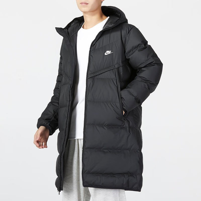 Nike Hooded Puffer Long Coat Asia Sizing 'Black' DV1134-010