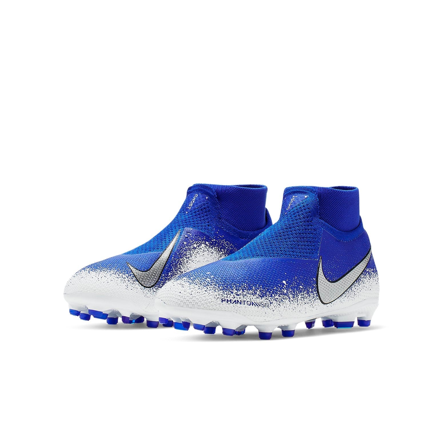 (GS) Nike Phantom Vision Elite DF FG MG 'Racer Blue Metallic Silver White' AO3289-410