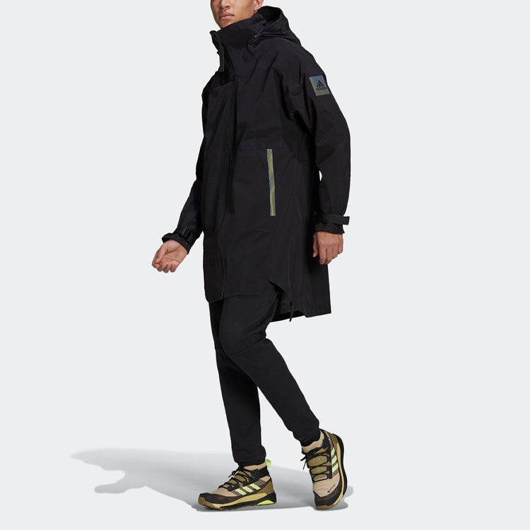 adidas Myshelter Parka Casual Sports Long Hooded Jacket Black GP7852