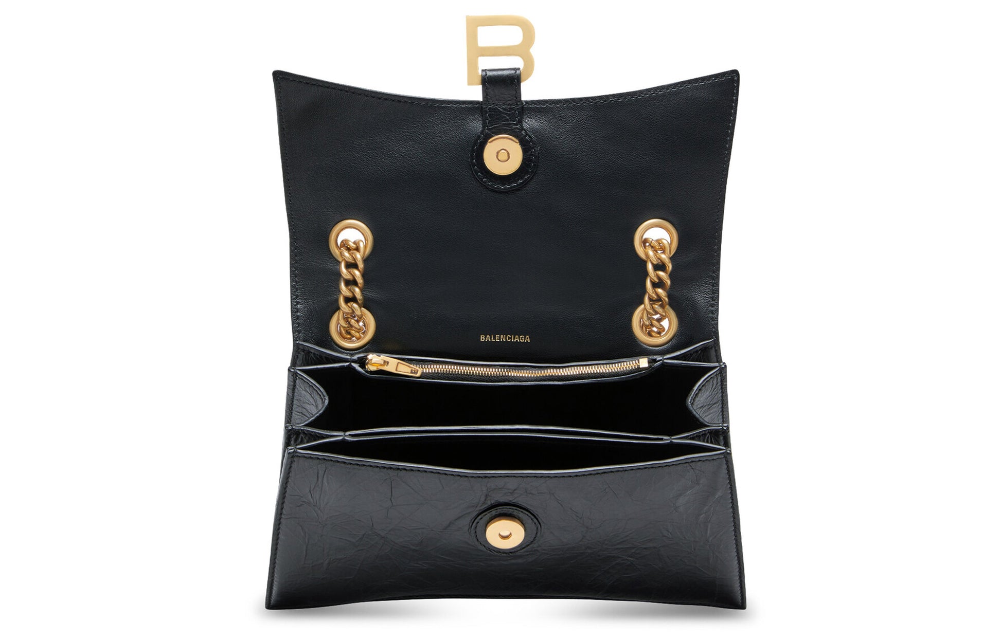 (WMNS) Balenciaga Crush Small Chain Bag 'Black' 716351210IT1000