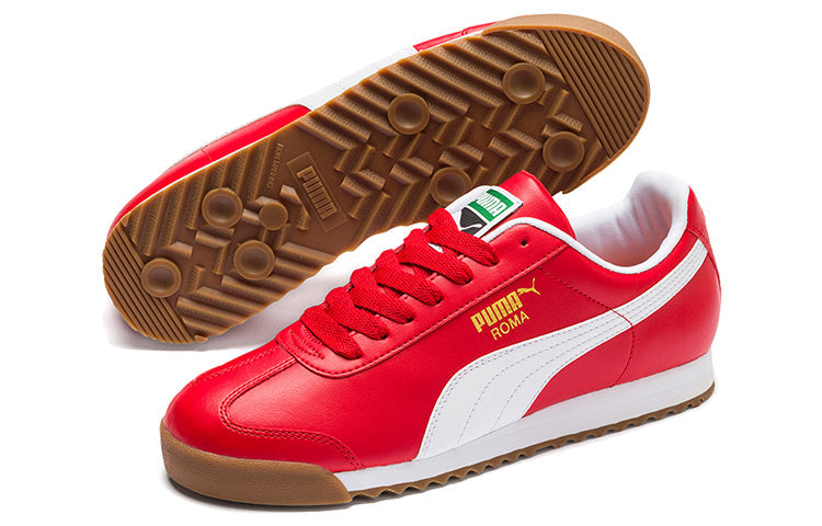 PUMA Roma Basic Low Running Shoes White/Red 353572-96