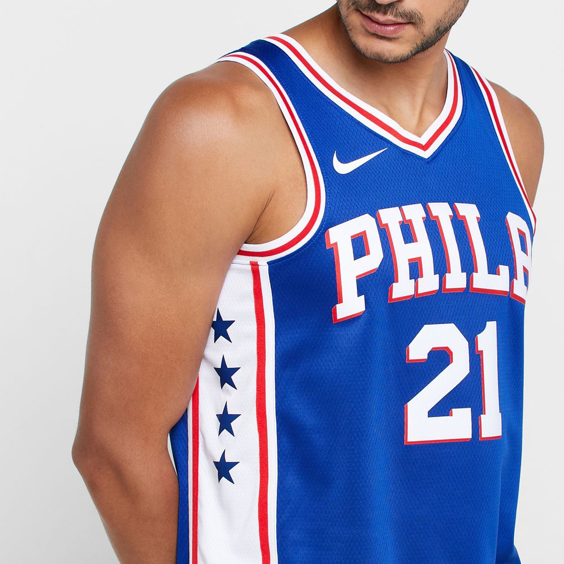 Nike Philadelphia 76ers Joel Embiid No. 21 Jersey Blue CJ7678-498