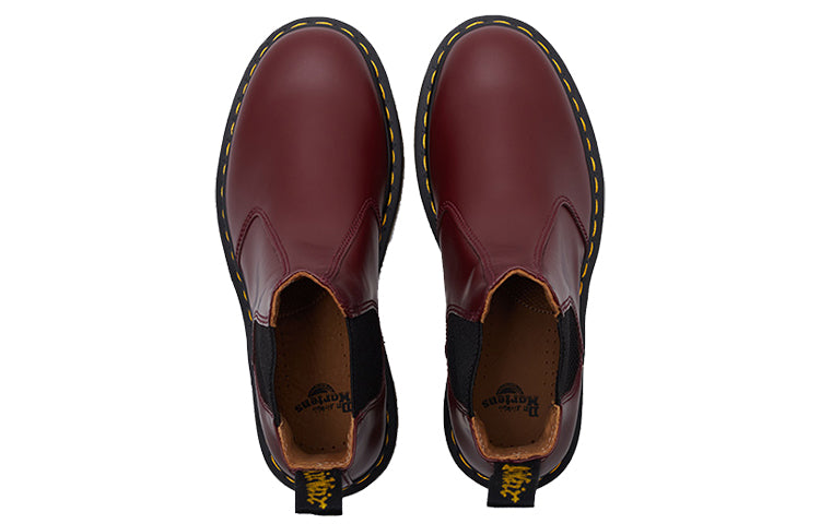 Dr.Martens 2976 Yellow Stitch Chelsea Boots 'Cherry Red' 22227600