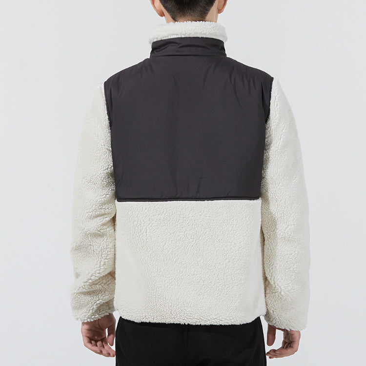 PUMA Sherpa Contrasting Colors Sports lamb's wool Stand Collar Logo Jacket White 846325-73