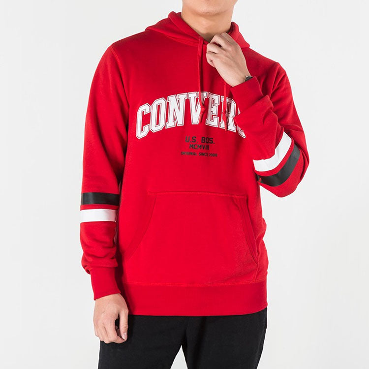 Converse Collegiate Text Pullover Hoodie Asia Sizing 'Red' 10017352-A04