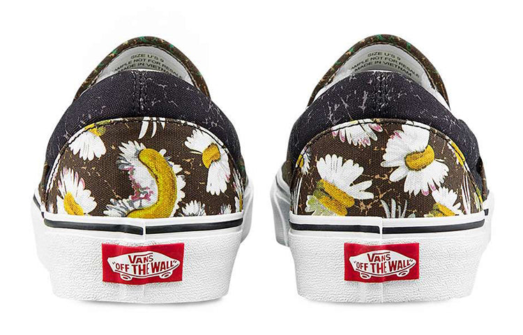 Vans Slip-On Low-Top Canvas Shoes Black/Green VN0A33TB9FV