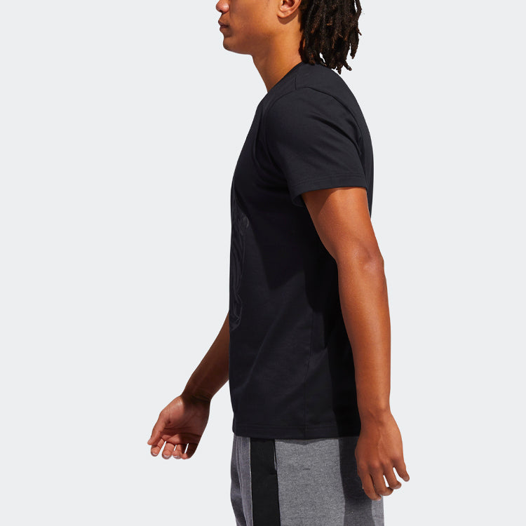 adidas CNY Printing Basketball Sports Short Sleeve Black GH4996