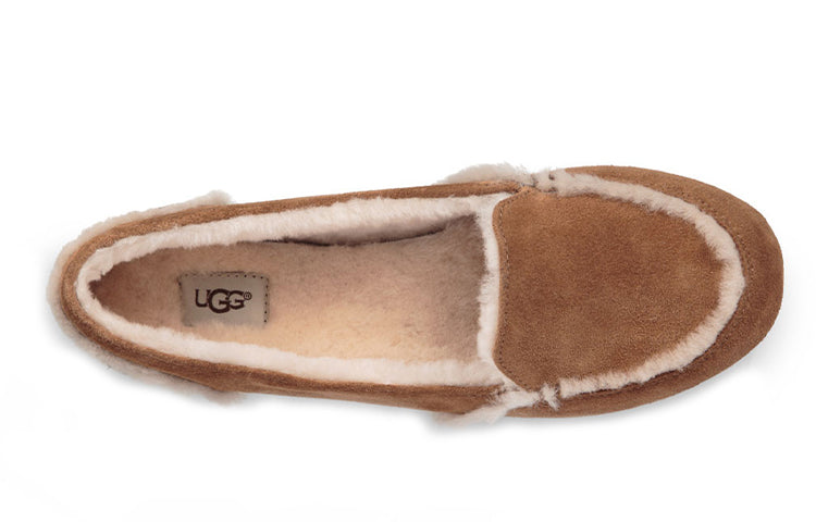 (WMNS) UGG California Loafer Hailey loafer Slippers Brown 1020029-CHE