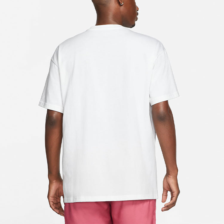 Nike Alphabet Pattern Width Loose Short Sleeve Men's White DD1406-100